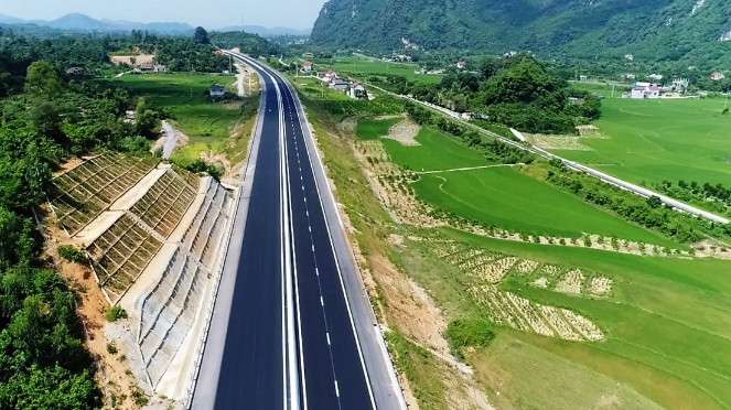 Phối cảnh một đoạn Cao tốc TP Hòa Bình - Mộc Châu