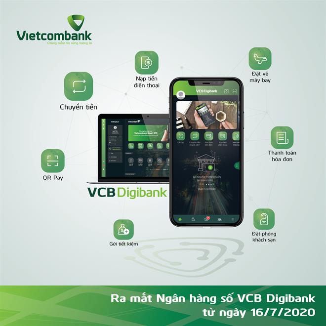 VCB Digibank trên cơ sở hợp nhất các nền tảng giao dịch trực tuyến, thay thế cho các dịch vụ Internet Banking và Mobile Banking