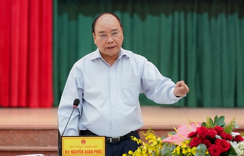 Thủ tướng Nguyễn Xuân Phúc phát biểu tại buổi làm việc với lãnh đạo chủ chốt tỉnh Đồng Na