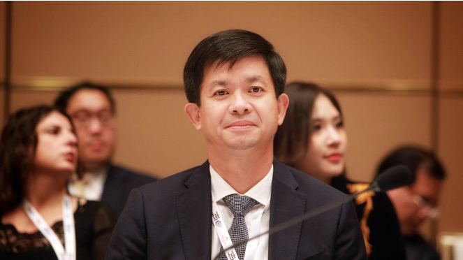 Ông Lê Quang Tùng tại một hội nghị của ngành du lịch.