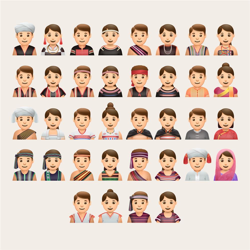 Emoji "54 dân tộc anh em"