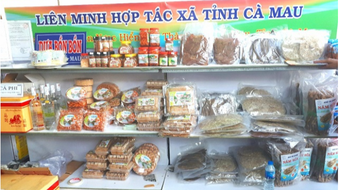 Nhiều Hợp tác xã trên địa bàn tỉnh Cà Mau đã làm ra nhiều sản phẩm hàng hóa đặc trưng, có chỗ đứng trên thị trường trong và ngoài nước