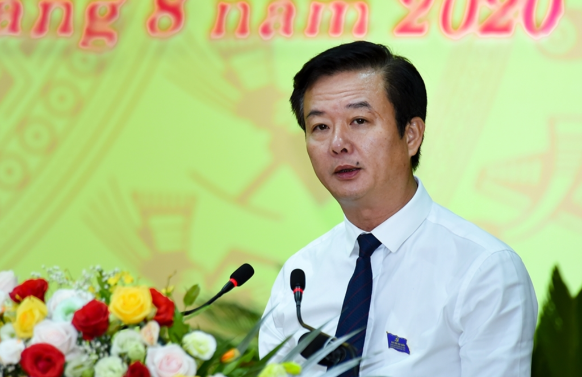 Trưởng ban Nội chính Tỉnh ủy Hà Tĩnh Trần Báu Hà phát biểu chỉ đạo Đại hội