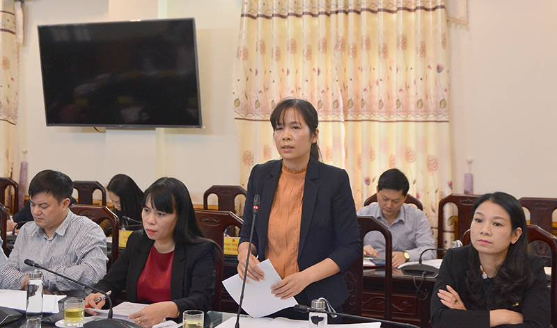 Đại biểu HĐND tỉnh nêu yêu cầu giải trình tại phiên họp - ảnh NGỌC HƯNG