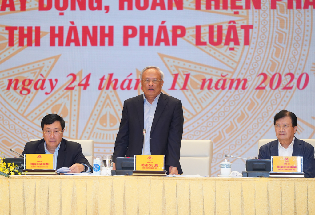 	Phó Chủ tịch Quốc hội Uông Chu Lưu phát biểu tại Hội nghị