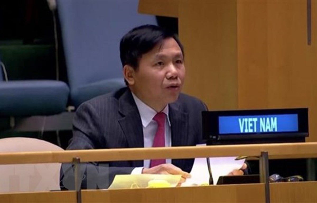 Đại sứ Đặng Đình Quý, Trưởng phái đoàn đại diện thường trực Việt Nam tại Liên hợp quốc. (Ảnh: Hữu Thanh/TTXVN