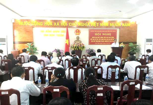 Hội nghị chuyên đề nâng cao chất lượng, hiệu quả hoạt động TXCT, tiếp công dân của đại biểu HĐND các cấp tỉnh Ninh Thuận, nhiệm kỳ 2016-2021 ẢNH ĐỔNG LẮM