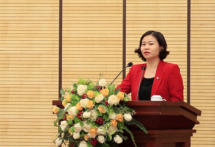 Phó Bí thư Thường trực Thành ủy Nguyễn Thị Tuyến phát biểu chỉ đạo tại Hội nghịt