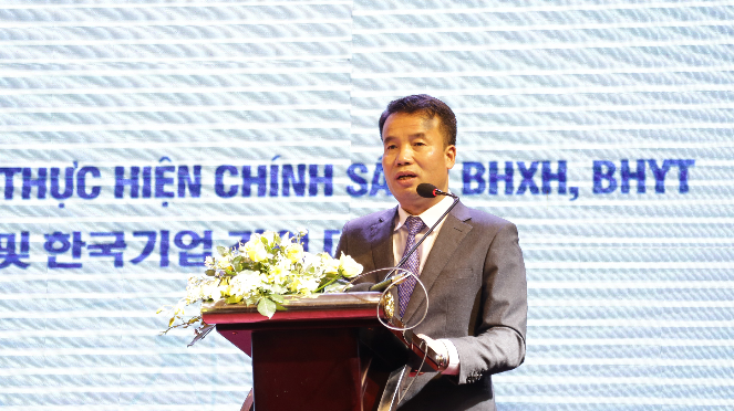 Tổng Giám đốc BHXH Việt Nam Nguyễn Thế Mạnh phát biểu tại hội nghị