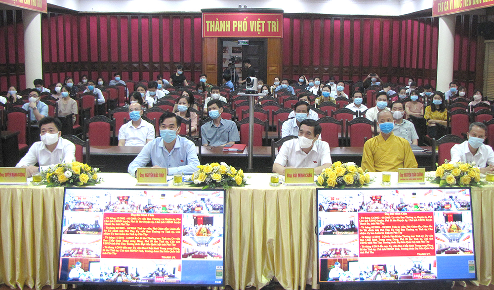 Điểm cầu tại Hội trường thành phố Việt Trì