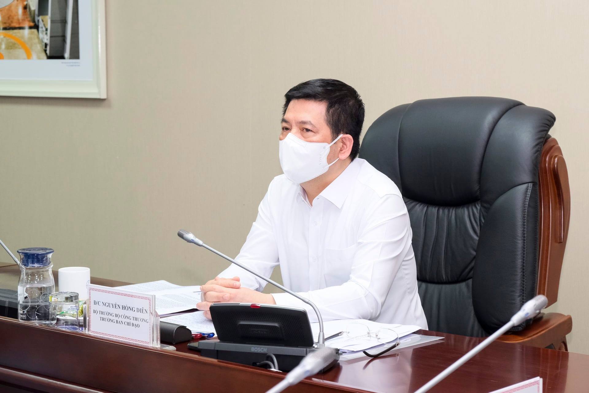 Bộ trưởng Bộ Công thương Nguyễn Hồng Diên chủ trì hội nghị trực tuyến