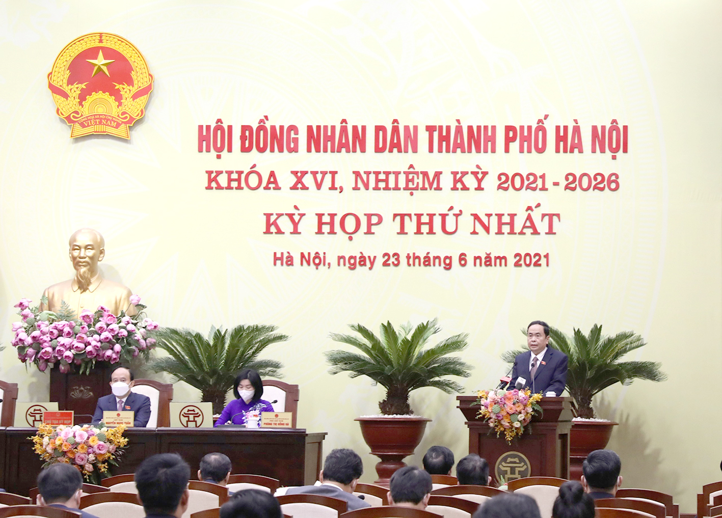 Uỷ viên Bộ Chính trị, Phó Chủ tịch Thường trực Quốc hội Trần Thanh Mẫn phát biểu chỉ đạo kỳ họp
