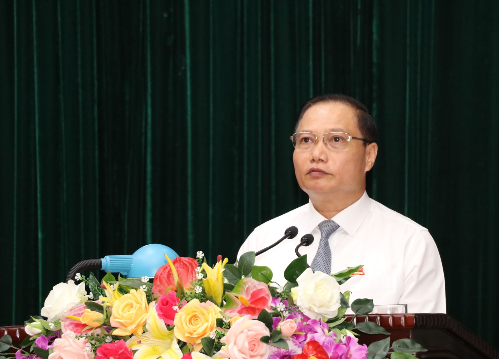Phó Bí thư Thường trực Tỉnh ủy, Chủ tịch HĐND tỉnh Trần Hồng Quảng phát biểu khai mạc