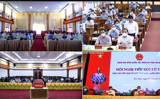 	Hội nghị tiếp xúc cử tri cũng được trực tuyến tới các điểm cầu các huyện Lục Yên, Trấn Yên và Yên Bình