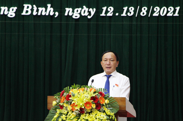 Phó Bí thư Thường trực Tỉnh ủy, Chủ tịch HĐND tỉnh Trần Hải Châu phát biểu khai mạc