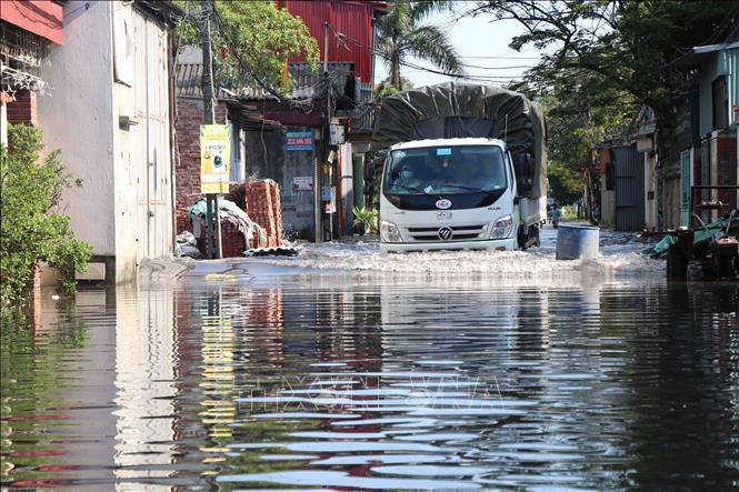 Mưa lớn gây ngập lụt ở Bắc Ninh