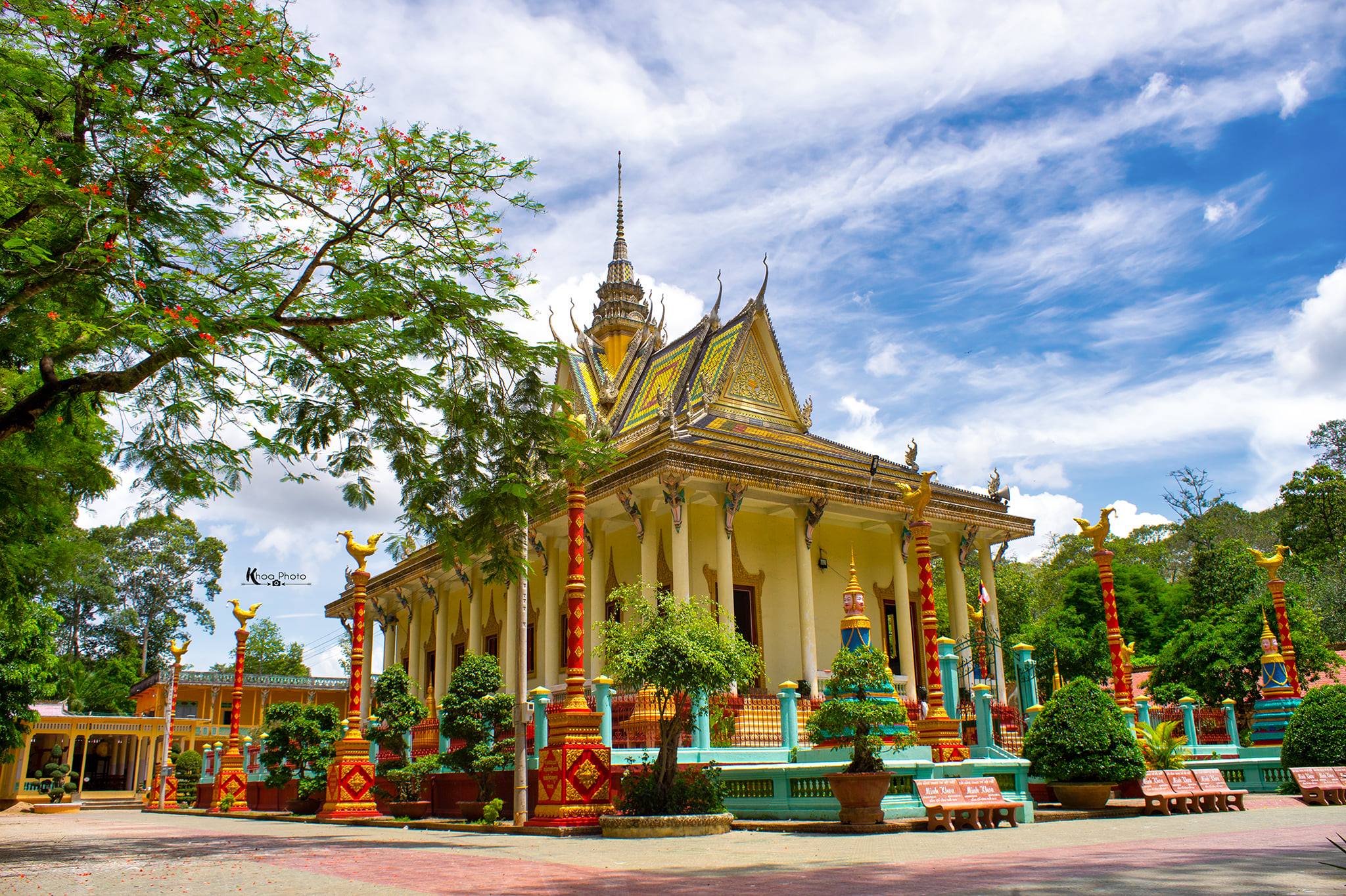 	Kiến trúc mang đậm văn hóa của dân tộc Khmer – Ảnh: Nguyễn Đăng Khoa