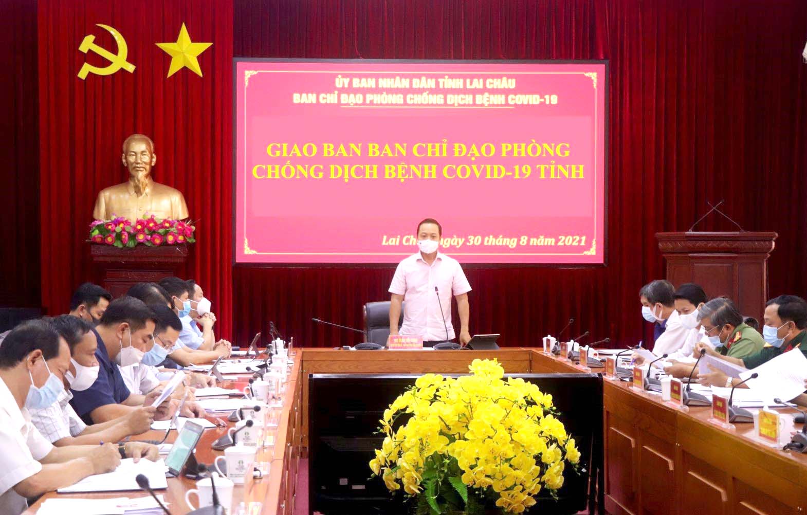 Ban Chỉ đạo phòng, chống dịch bệnh Covid-19 tỉnh Lai Châu tổ chức Họp trực tuyến toàn tỉnh
