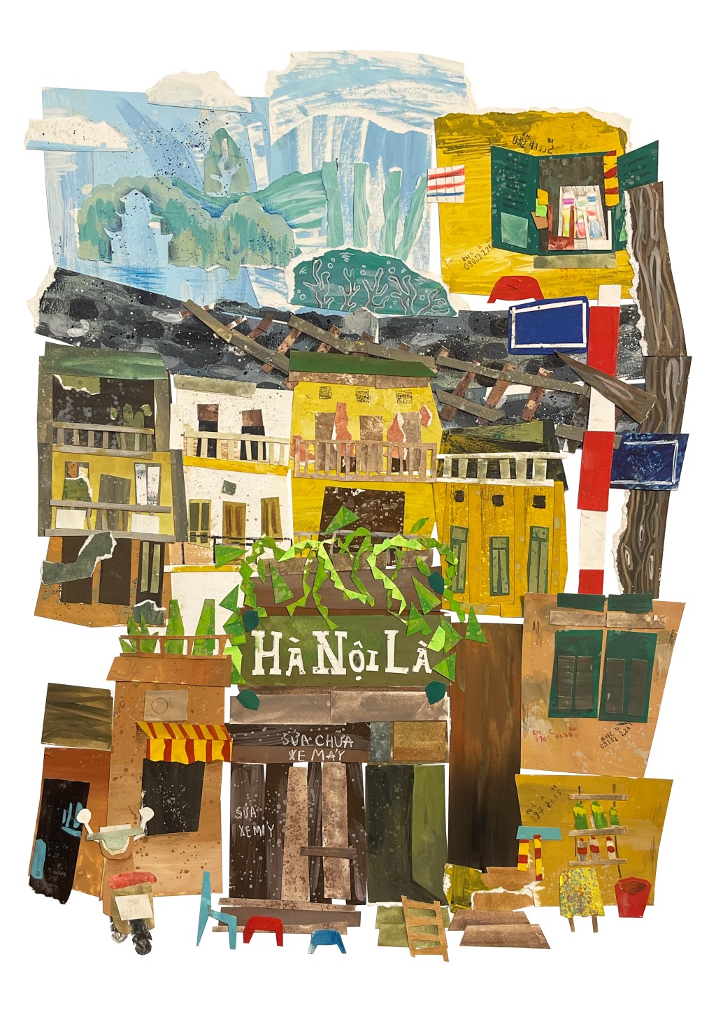 "Hà Nội Collage" của Nguyễn Hữu Huyền Trân - giải Nhì cuộc thi