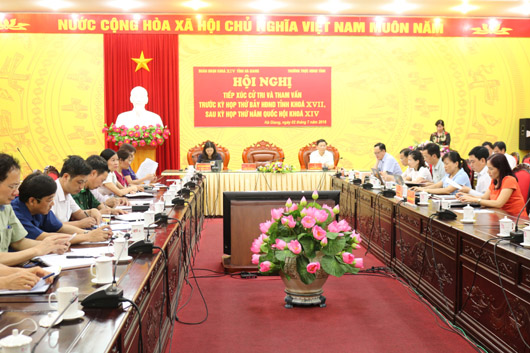 Hội nghị trực tuyến TXCT và tham vấn Nhân dân trước Kỳ họp thứ 7, HĐND tỉnh Khóa XVII, sau Kỳ họp thứ Năm, Quốc hội Khóa XIV trên phạm vi toàn tỉnh Hà Giang