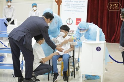 	Campuchia tiêm vaccine Sinovac cho trẻ em 6-12 tuổi