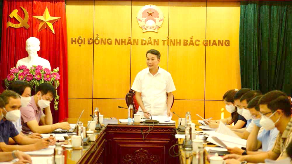 Ban Kinh tế - Ngân sách HĐND tỉnh Bắc Giang thẩm tra một số dự thảo nghị quyết trình Kỳ họp thứ 3, HĐND tỉnh Khóa XIX -ẢNH  THẾ ĐẠI (1)