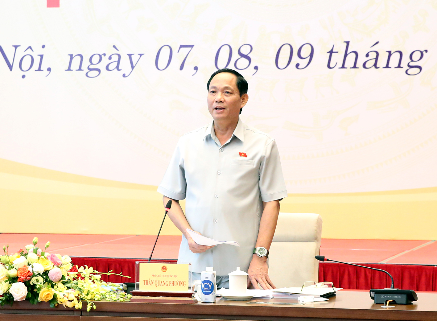 Phó Chủ tịch Quốc hội, Thượng tướng Trần Quang Phương phát biểu tại Phiên họp (1)
