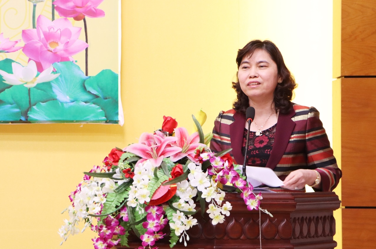 Phó Chủ tịch TT HĐND tỉnh Trần Thị Hằng phát biểu tại Hội thảo
