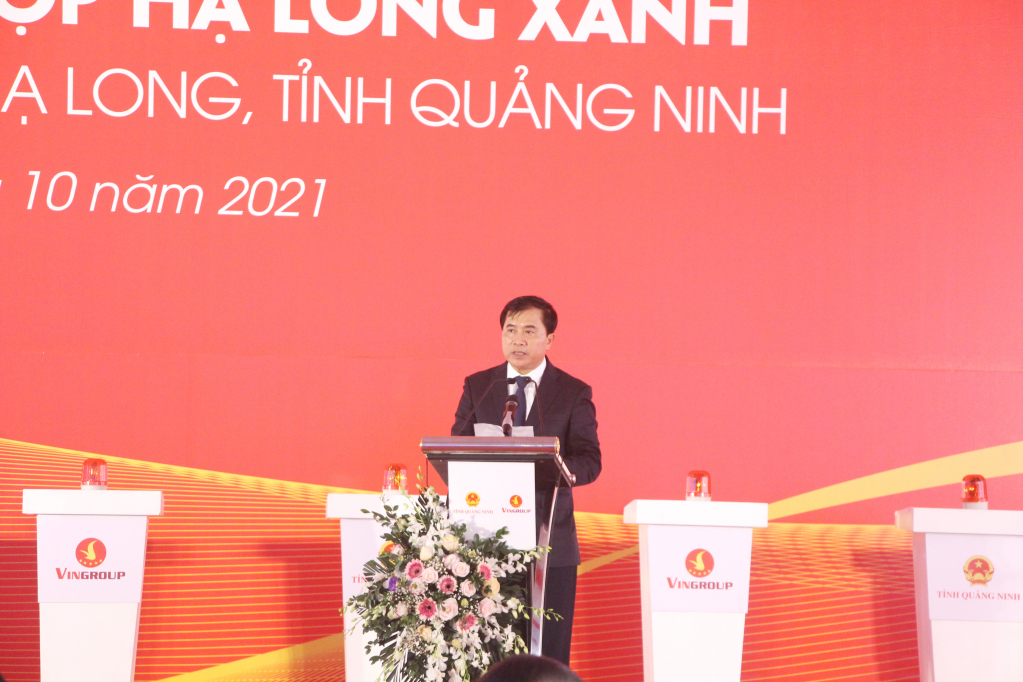 Thứ trưởng Bộ Xây dựng Lê Quang Hùng, phát biểu tại lễ khởi công