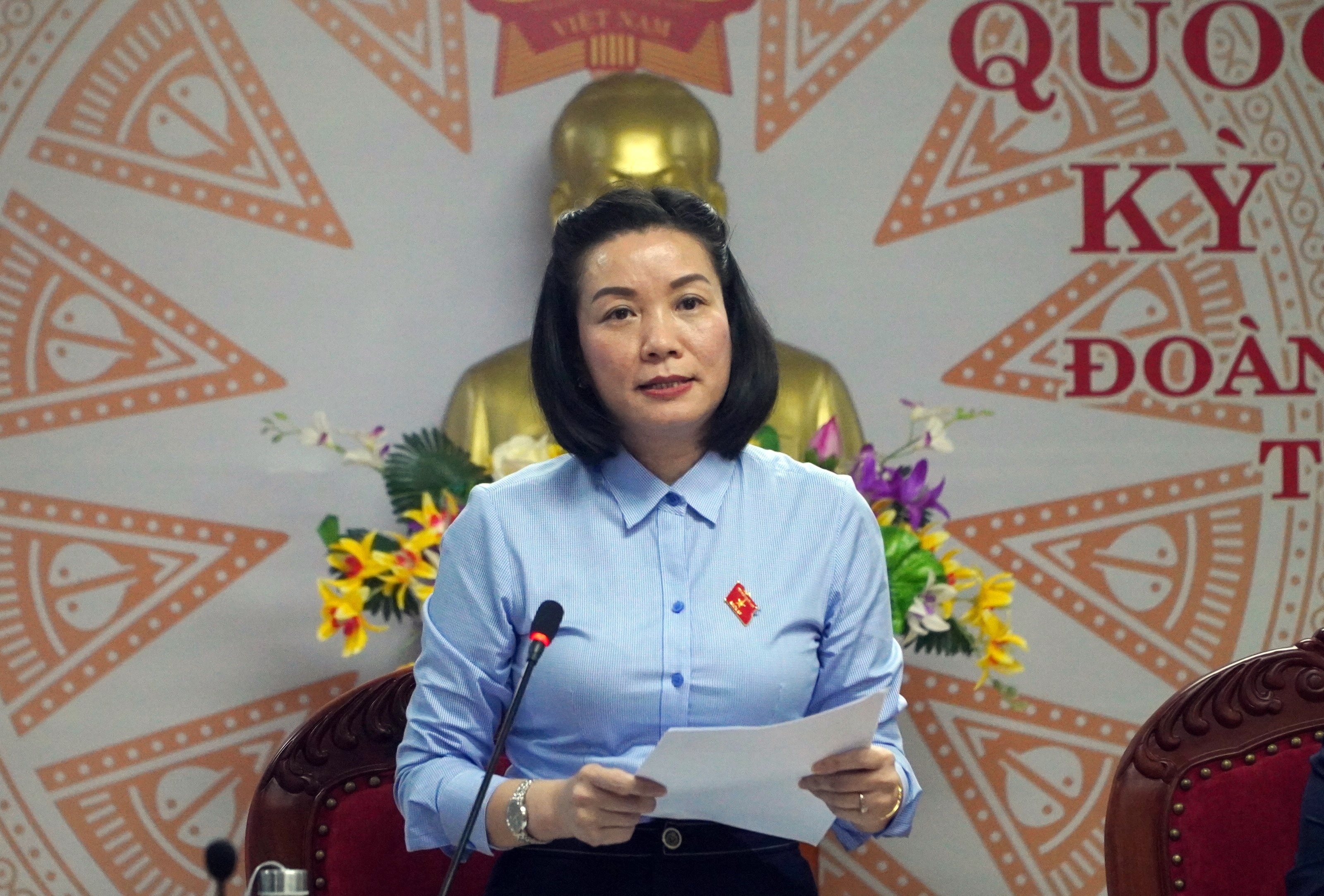 Đại biểu Nguyễn Minh Tâm phát biểu trong phiên thảo luận