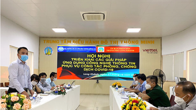 Hội nghị triển khai các giải pháp ứng dụng công nghệ thông tin phục vụ công tác phòng, chống dịch Covid-19 tại TP. Long Khánh