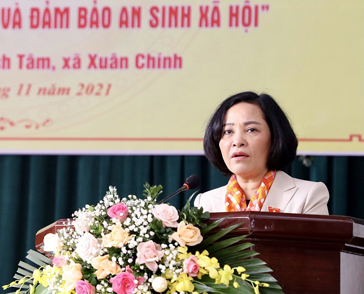 Ủy viên Trung ương Đảng, Phó trưởng Ban Tổ chức Trung ương, Trưởng Ban Công tác đại biểu Nguyễn Thị Thanh phát biểu tại Ngày hội