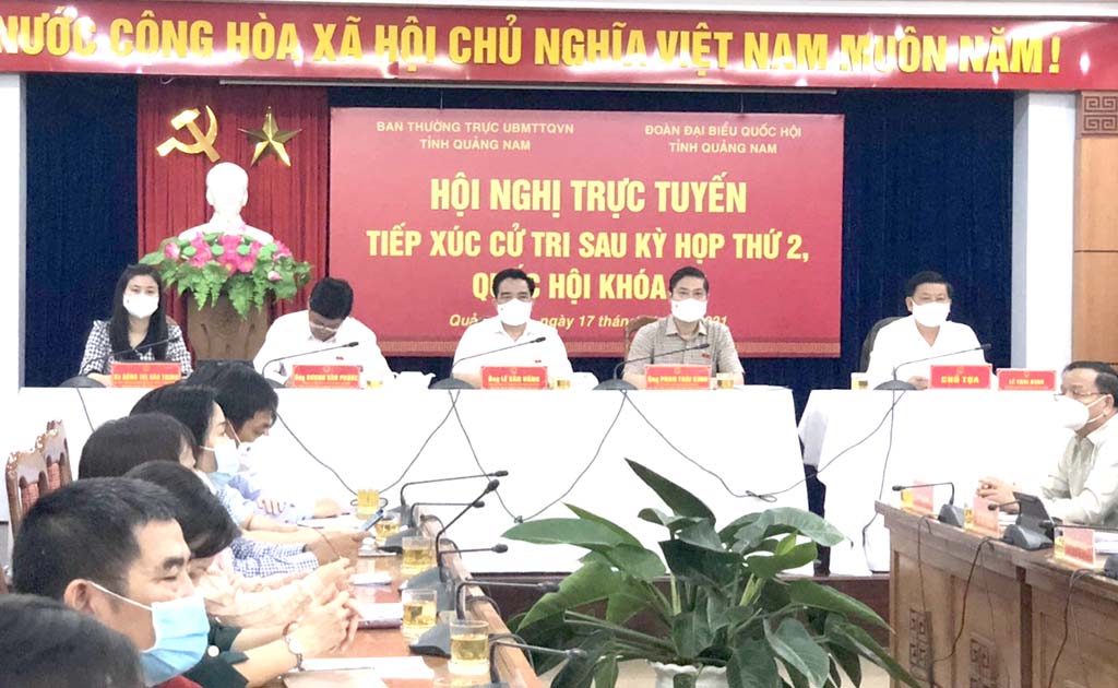 Đoàn ĐBQH Quảng Nam tiếp xúc trực tuyến với cử tri toàn tỉnh sau Kỳ họp thứ Hai, Quốc hội Khóa XV - ảnh D.P