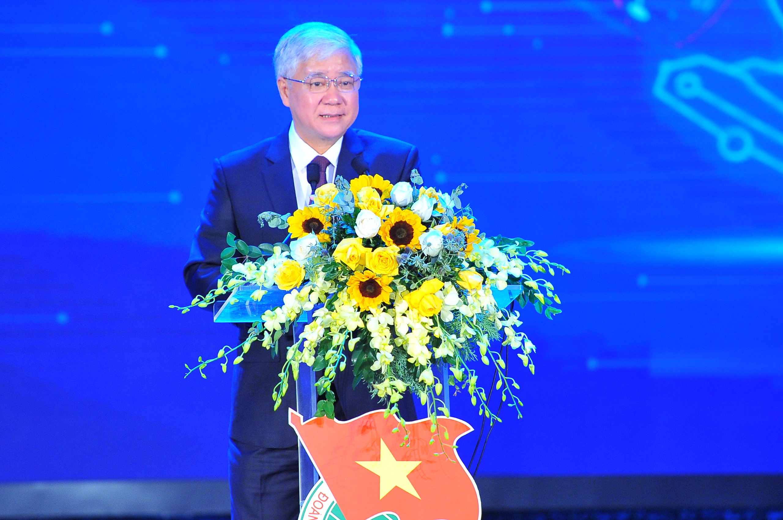 Chủ tịch Ủy ban Trung ương Mặt trận Tổ quốc Việt Nam Đỗ Văn Chiến phát biểu tại Diễn đàn