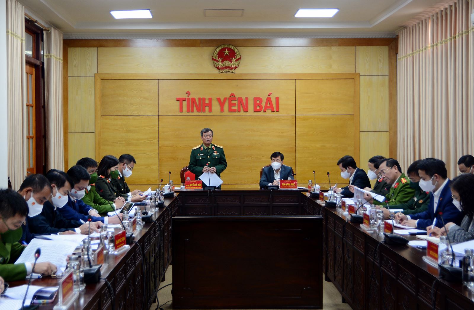 Phó Chủ nhiệm Uỷ ban Quốc phòng và An ninh, Trung tướng Nguyễn Hải Hưng phát biểu tại buổi làm việc