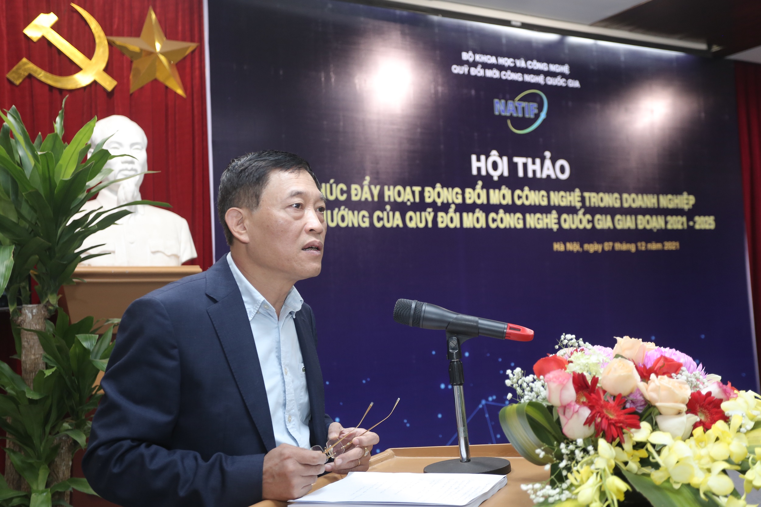 TS. Trần Văn Tùng – Thứ trưởng Bộ KH&CN, Chủ tịch Hội đồng Quản lý Quỹ phát biểu tại Hội thảo