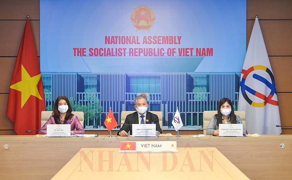 Đoàn ĐBQH Việt Nam dự phiên bế mạc hội nghị APPF-29 từ điểm cầu Nhà Quốc hội