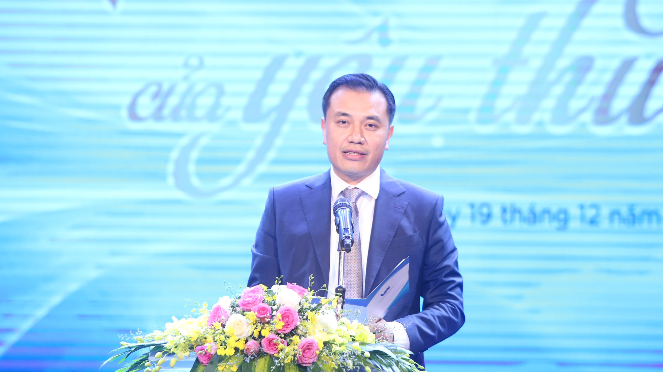 Phó Chủ tịch thường trực Trung ương Hội LHTN Việt Nam Nguyễn Hải Minh phát biểu tại chương trình