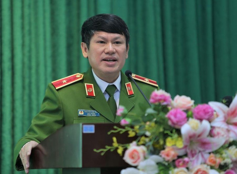 Thiếu tướng Nguyễn Văn Viện thông tin tại buổi cung cấp thông tin về Luật Phòng, chống ma túy 2021