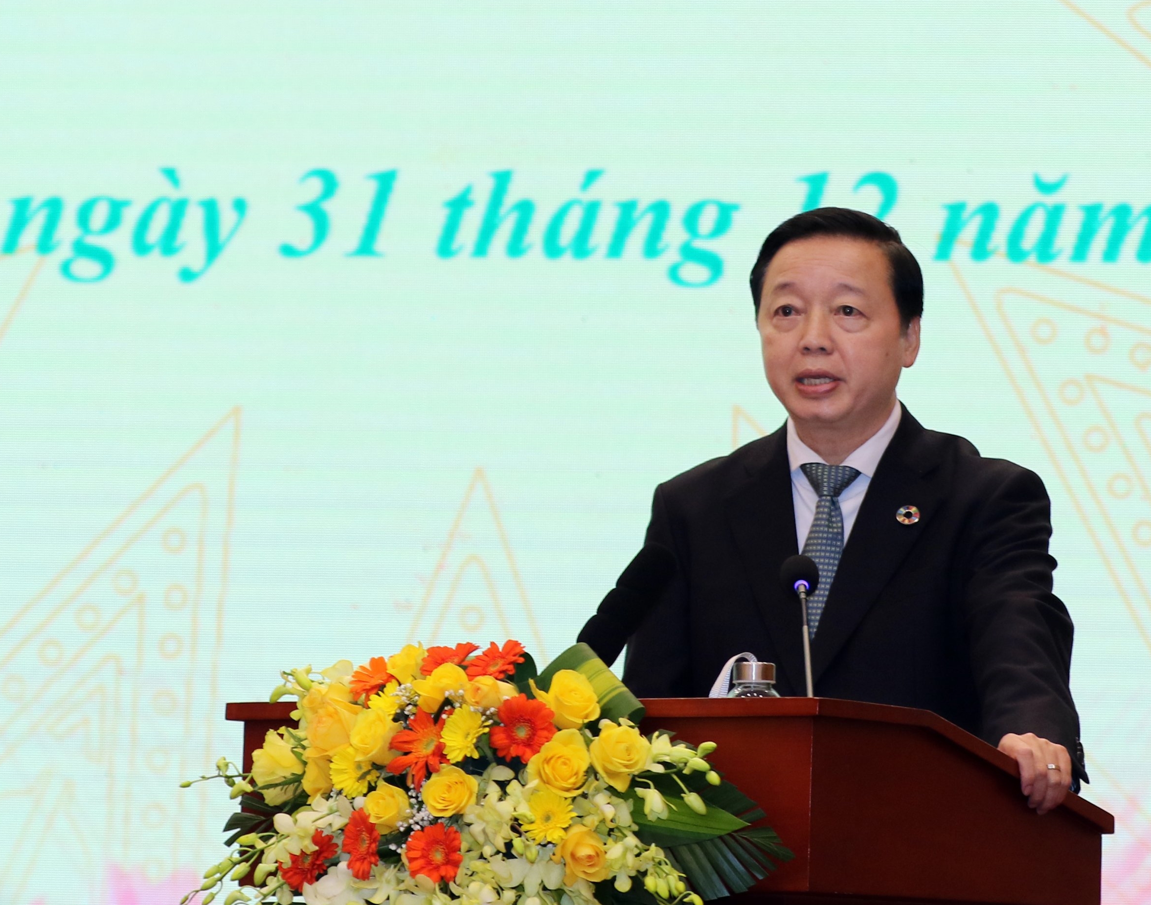 Bộ trưởng Bộ Tài nguyên và Môi trường Trần Hồng Hà phát biểu khai mạc Hội nghị