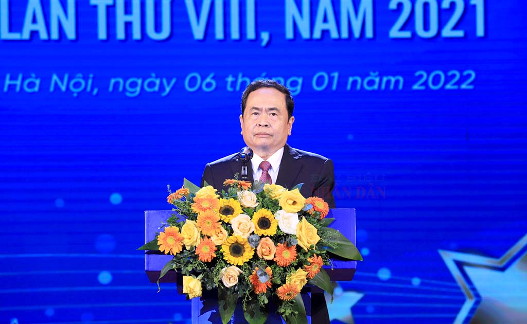 Phó Chủ tịch Thường trực Quốc hội Trần Thanh Mẫn phát biểu tại lễ tuyên dương cán bộ, công chức, viên chức trẻ giỏi toàn quốc lần thứ VIII