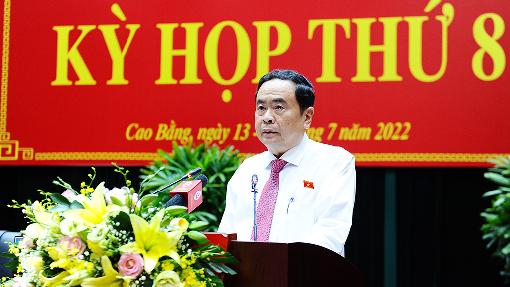 Phó Chủ tịch Thường trực Quốc hội Trần Thanh Mẫn dự và chỉ đạo Kỳ họp thứ Tám, Hội đồng Nhân dân tỉnh Cao Bằng -4