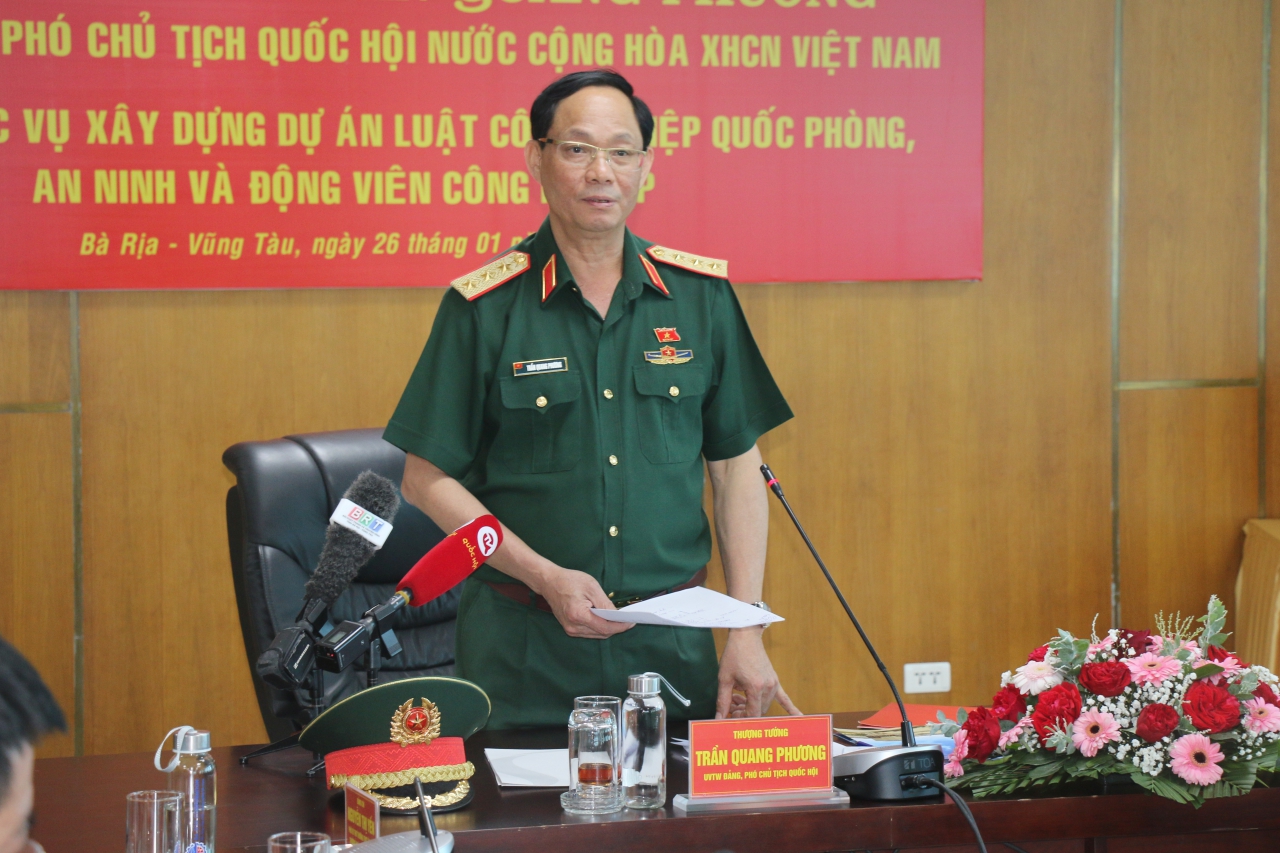 Phó Chủ tịch Quốc hội, Thượng tướng Trần Quang Phương khảo sát thực tế ...
