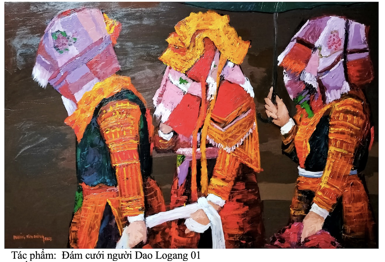 Họa sĩ Hướng Tâm Đường kể “Câu chuyện vùng cao” bằng sắc màu văn hóa của đồng bào dân tộc huyện Sơn Động -0