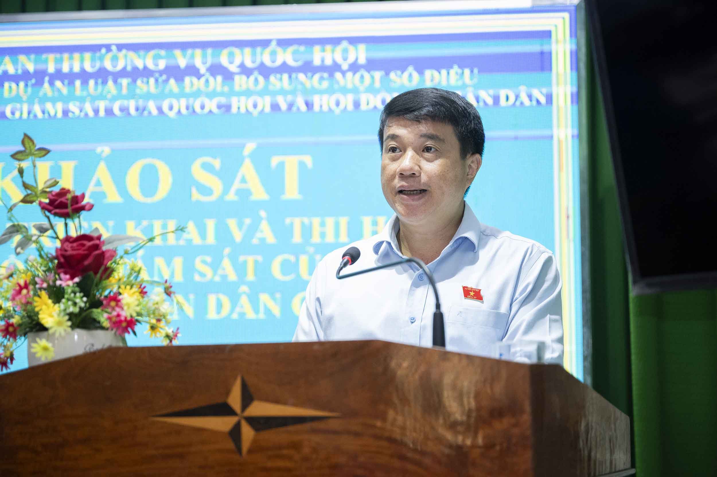 Phó Chủ tịch Quốc hội Trần Quang Phương chủ trì khảo sát kết quả triển khai và thi hành Luật Hoạt động giám sát của Quốc hội và HĐND tại thị xã An Nhơn