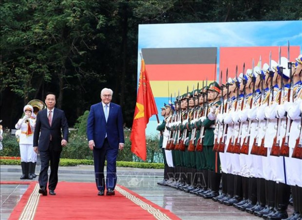 Welcome ceremony held for German President in Hanoi -0