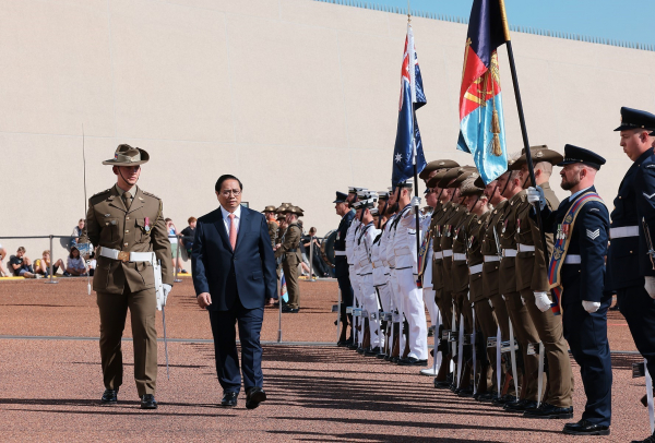 Australian PM hosts welcome ceremony for Vietnamese counterpart -0