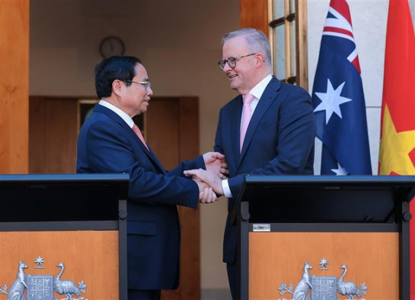 Vietnamese, Australian PMs announce elevation of ties to comprehensive strategic partnership -0