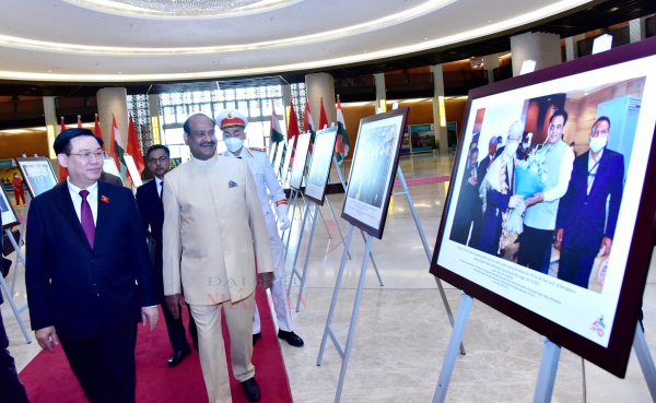Một số hình ảnh Chủ tịch Quốc hội Vương Đình Huệ đón và hội đàm với Chủ tịch Hạ viện Ấn Độ Om Birla -0