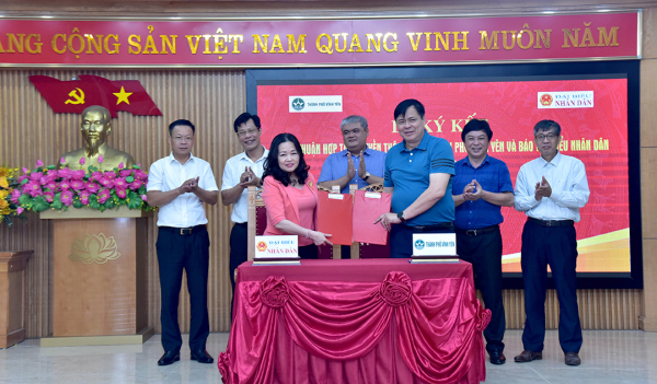 Báo Đại biểu Nhân dân và Thành phố Vĩnh Yên, Vĩnh Phúc ký thỏa thuận hợp tác truyền thông -0